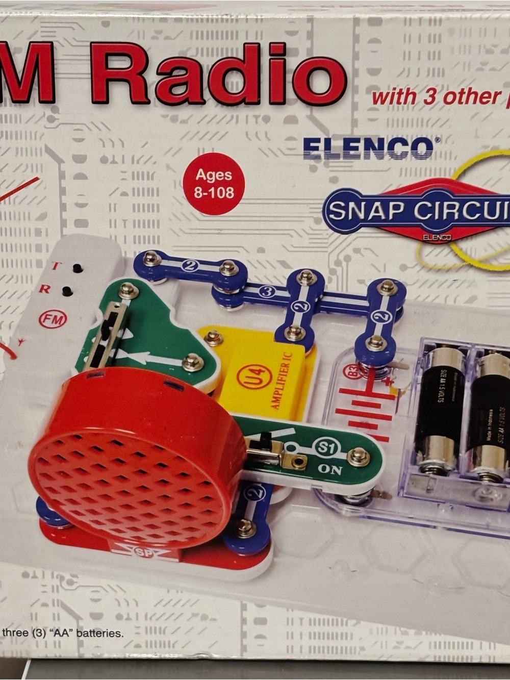 Elenco Snap Circuits FM Radio Kit – Red Educational Electronics Set